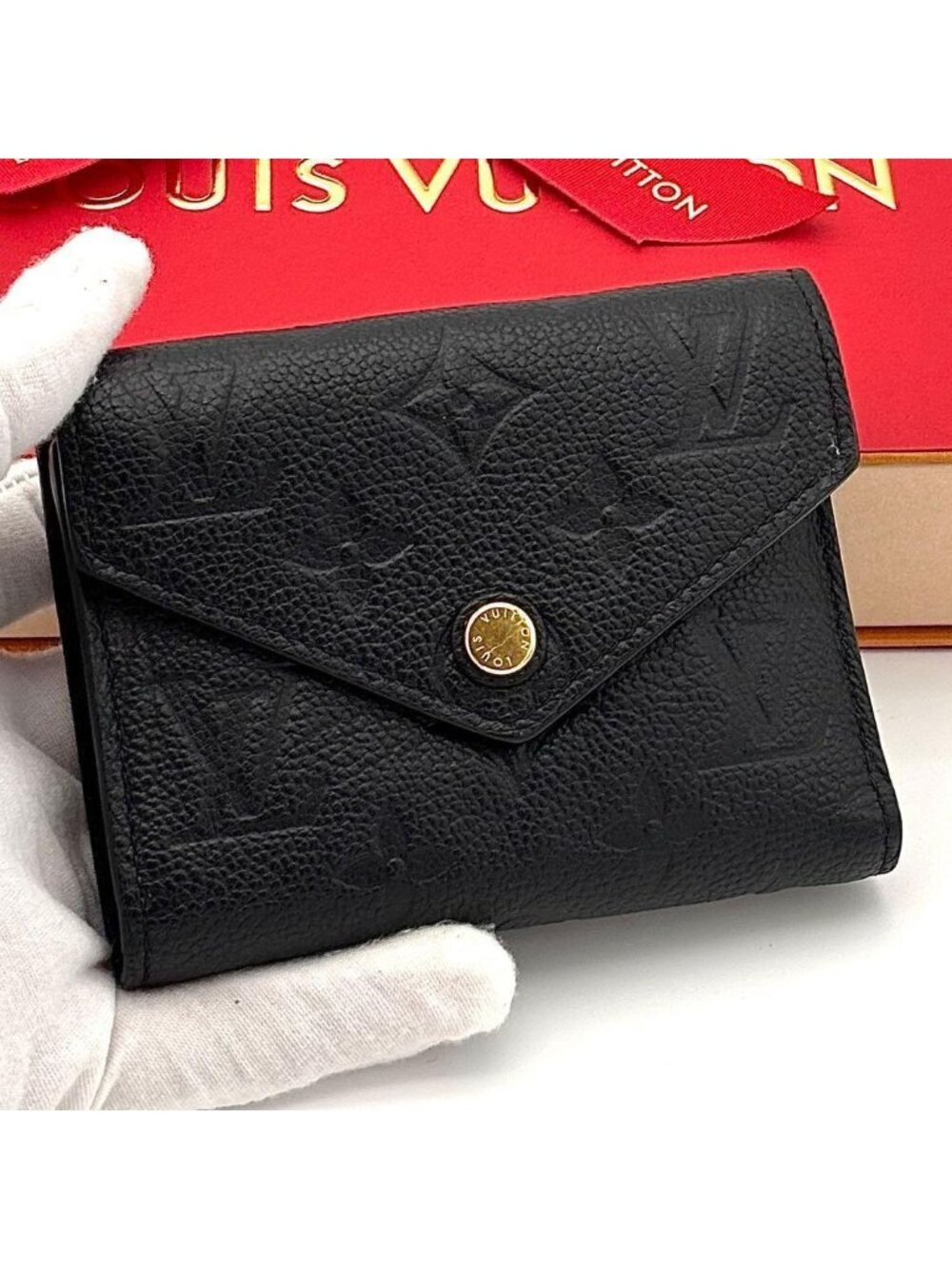 Louis Vuitton Wallet Monogram Empreinte Victorine Black